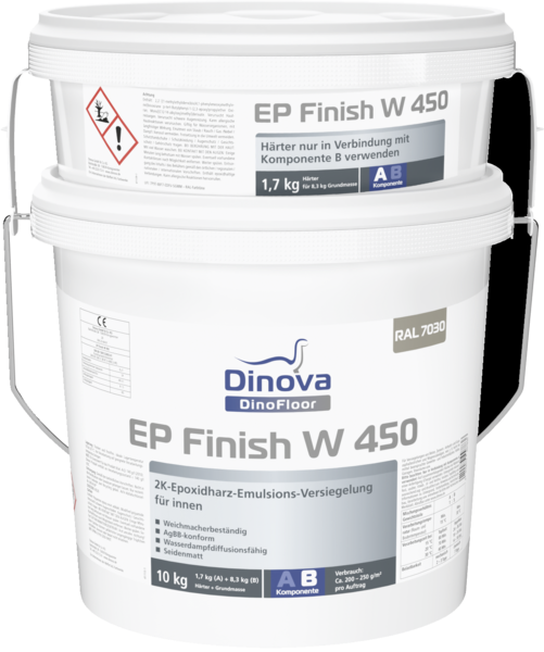 Gebinde  EP Finish W 450 | 2K-Epoxidharz-Emulsions-Versiegelung für innen